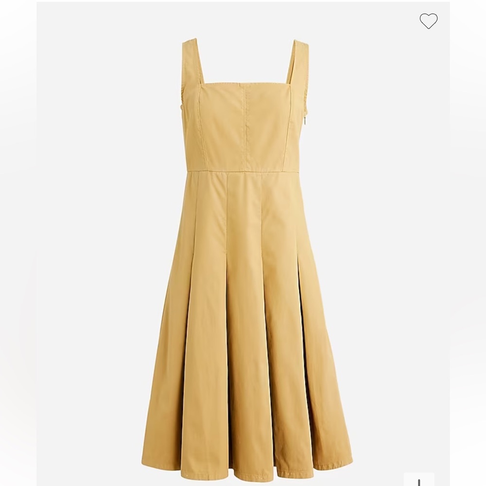J Crew Pleated A-Line Chino Dress, NWT
